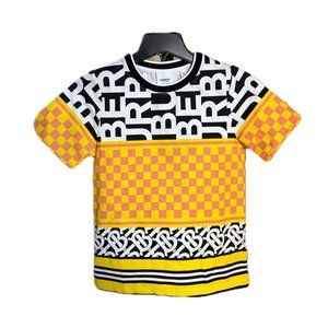 Burberry Kids Montage-print KB5-Martie Yellow T-shirt